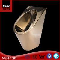 Luxury bathroom accessories 304 stainless steel gold corner urinal