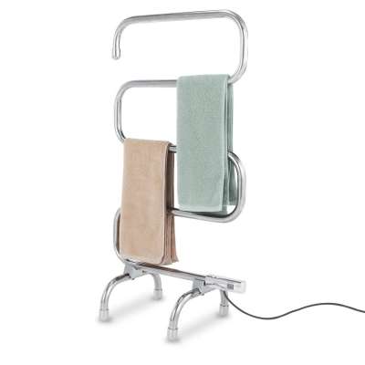 Floor Standing Heated Towel Rack 5 Floor Curved Stainless Steel Towel Warmer Laundry Drying Rack