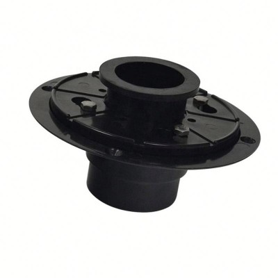 Black Linear Shower Drain Plastic Base Custom PVC Flange Rubber Gasket Shower Drain Base